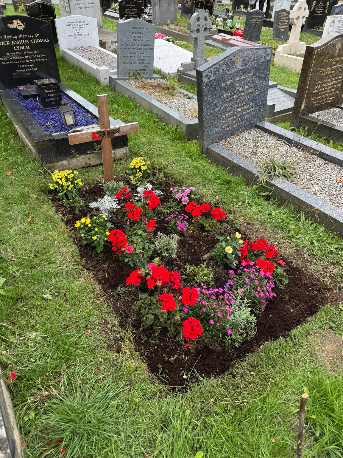 Grave after a Never Forgotten care visit